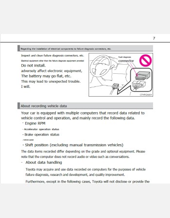 toyota coaster 2018-2019 owners manual in english